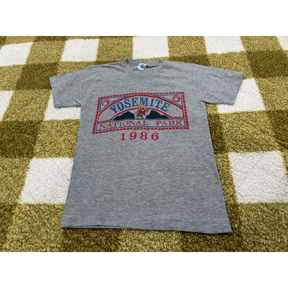 Vintage 1986 Yosemite National Park Artex Shirt Yosemite Sam Gray Tri-Blend M